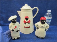 vintage mammy-pappy shakers & repro coffee pot
