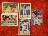 Lot of 5 Baseball Cards Julio Franco & Brett