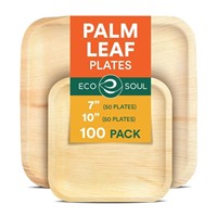 ECO SOUL Compostable 7   10 Inch Palm Leaf