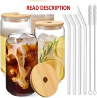 16oz Bamboo Lid Glasses 3PCS Set