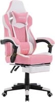 WOTSTA Gaming Chair with Footrest (Pink)