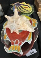 Decorative Fish Platters, Conch Shell.