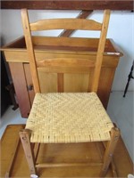 PRIMITIVE JOINTED YOUTH CHAIR NEW RUSH BOTTOM SEAT