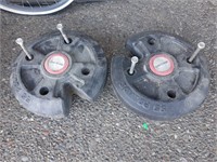 (2) Craftsman Riding Lawnmower Wheel Weights