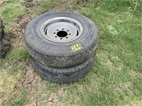 (2) 8 lug Rims and Tires