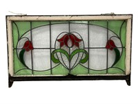 Antique Floral Stained Glass Window