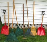 Handle tools, rakes, shovels, hoe & broom
