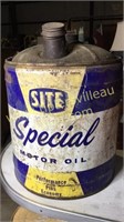 Vintage site special motor oil can 5gal