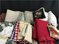 wool blanket, fabric, pillows