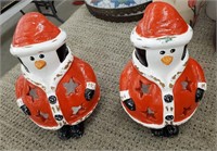 Penguin candle holders Christmas decorations