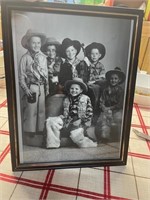 PICTURE FRAME OF WESTERN KIDS "BAND"