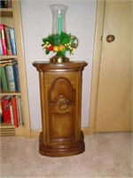 Small Stand Table with Hurricane Lamp