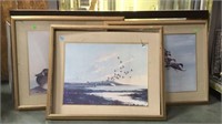 3 FRAMED PRINTS OF WATER FOWL