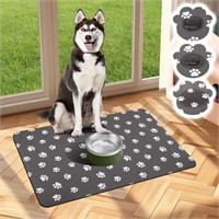 28 x 20 in Quick Dry Absorbent Dog Food Mat