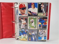 BINDER FULL OF ASSORTED BASEBALL CARDS