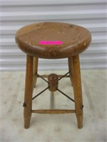 18" primitive wooden stool