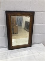 Vtg. Wooden Framed Hanging Mirror