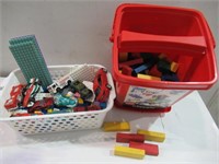 Wood Jenga and Lego Mixed Toy Lot