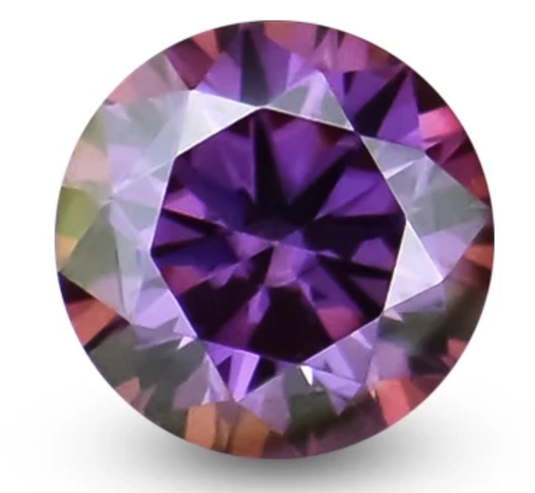 2.0ct Unmounted Amethyst Moissanite Diamond