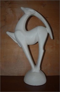 Plaster Deco Sculpture of Gazelle