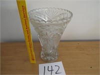 Large Cut Glass Crystal Vase