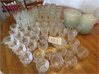 Large Oatmeal Glass Collection 26 Large Glasses,