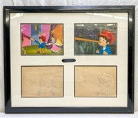 Framed Pinocchio Original Hand-Painted Production