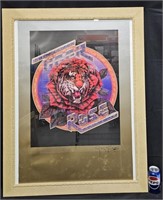 Framed Jerry Garcia Tiger Rose Art Print