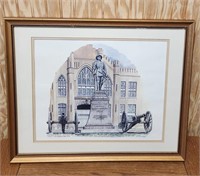 Signed Stonewall Jackson Framed Art