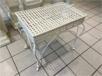 White Metal 18"x28"x26"Tall Table