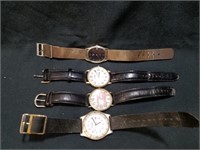 Lot of 4 Watches, Untested *Please Preview*