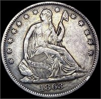 1863-S Seated Liberty Half Dollar CLOSELY
