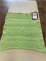 Crocheted Baby Afghan Mint Green