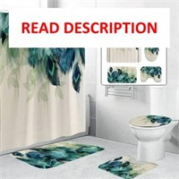 BSHAPPLUS 16pc Bathroom Sets Peacock Feather (no c