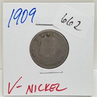 1909 V-Nickel 5 Cents