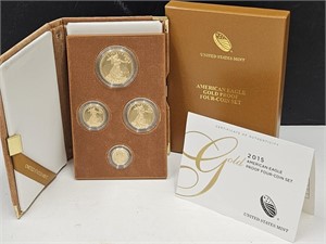 2015 US Mint 4 Pcs Gold Coin Set $50, $25, $10, $5