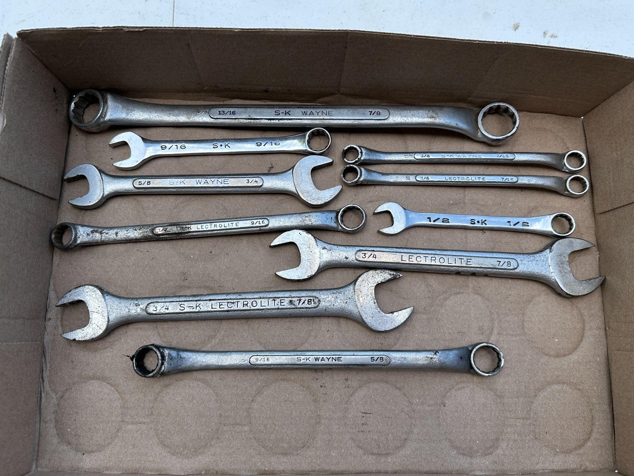 10PC SK Wayne Wrench Lot