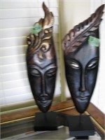 Pair of Wooden mask