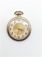 Swiss 15 Jewel Gold Filled Pocket Watch Working