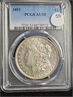 1893 Morgan Dollar PCGS AU53