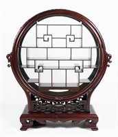 CHINESE ROUND CURIO DISPLAY CABINET