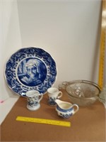 Boch Freres Platter, Mustache Cup & More