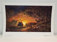"Sunset Harvest" print by Terry Redlin, 27" X 18"