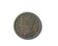 1848 Cent Fine+
