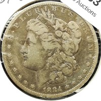 1884 O Morgan Silver Dollar $1