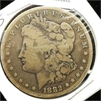 1882 S Morgan Silver Dollar $1