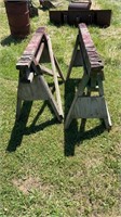 Set Of  Wood Saw Horses