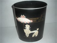 Metal Poodle Trash Can, 13 inches Tall