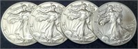 (4) 2021 Type 2 Silver Eagles