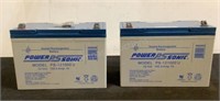 (2) Power Sonic 12V Batteries PS-121000 U